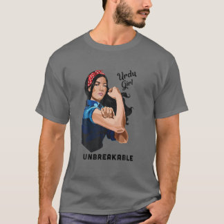 Urdu Girl Unbreakable Rosie Riveter Retro Proud He T-Shirt