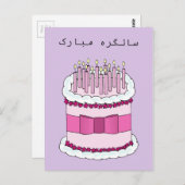 Urdu Happy Birthday Postkarte (Vorne/Hinten)