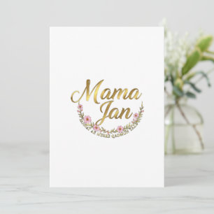 Urdu Muttertagskarte Mama Jan Grußkarte Einladung