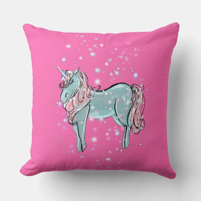 Ureen the Unicorn Fairy Throw Kissen (Vorderseite)