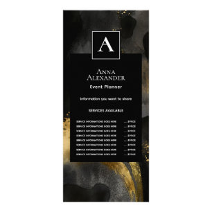 Ureigenes Sweep   Schwarzes Gold Abstract Design Werbekarte