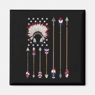 Ureinwohner Amerikanischer Indianer 4. Juli Indige Magnet