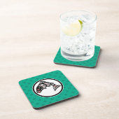 Ureinwohner Amerikas, Rote Kunst, Vector Lachs Getränkeuntersetzer (Rechte Seite)