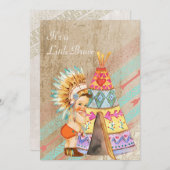 Ureinwohner-Babyparty-Einladung Einladung (Vorne/Hinten)