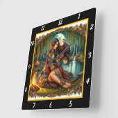 Ureinwohner: Der Schatten des Adlerwaldes Quadratische Wanduhr (Winkel)