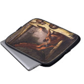 Ureinwohner-Familie unter einem Blatt-Schutz Laptopschutzhülle (Vorne Knopf)