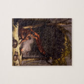 Ureinwohner-Familie unter einem Blatt-Schutz Puzzle (Horizontal)