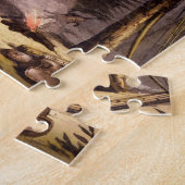 Ureinwohner-Familie unter einem Blatt-Schutz Puzzle (Seite)