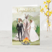 Ureinwohner-Glückwünsche auf Ihrer Hochzeit Karte (Gelbe Blume)