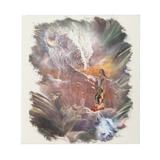 Ureinwohner-Hochzeits-Nachtvignette Notizblock (Vorderseite)