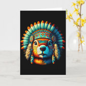 Ureinwohner Indischer Waldmurmeltier Native Americ Karte (Gelbe Blume)