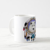 Ureinwohner Indischer Wolf Geist Kaffeetasse (Vorderseite Links)