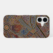 Ureinwohner-Kunst iPhone 16 Hülle (Rückseite (Horizontal))