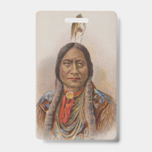 Ureinwohner: Lakota Sitting Bull, rauchend Annonce Ausweis