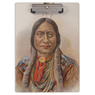Ureinwohner: Lakota Sitting Bull, Werbeplakat für Klemmbrett