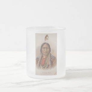 Ureinwohner: Lakota Sitting Bull, Werbeplakat für  Mattglastasse