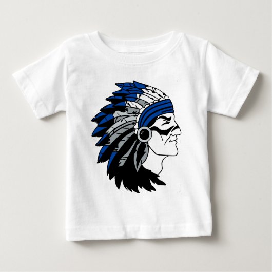 Ureinwohner-Leiter mit rotem Headress Baby T-shirt (Vorderseite)