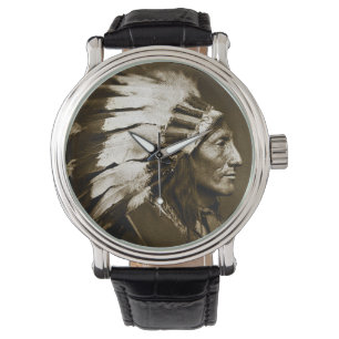 Ureinwohner-Leiter (Sepia) Armbanduhr