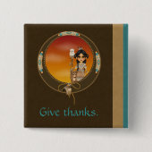 Ureinwohner-Mädchen Button (Vorderseite)