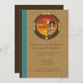 Ureinwohner-Mädchen Einladung (Vorne/Hinten)