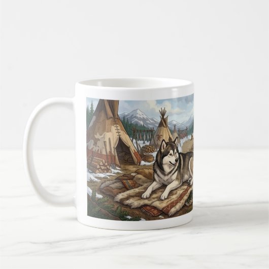 Ureinwohner Malamute Kaffeetasse (Links)