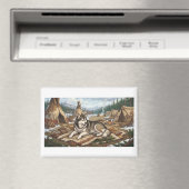 Ureinwohner Malamute Magnet (In Situ (Geschirrspüler))