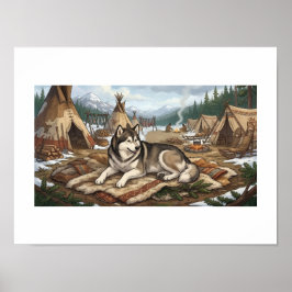 Ureinwohner Malamute Poster