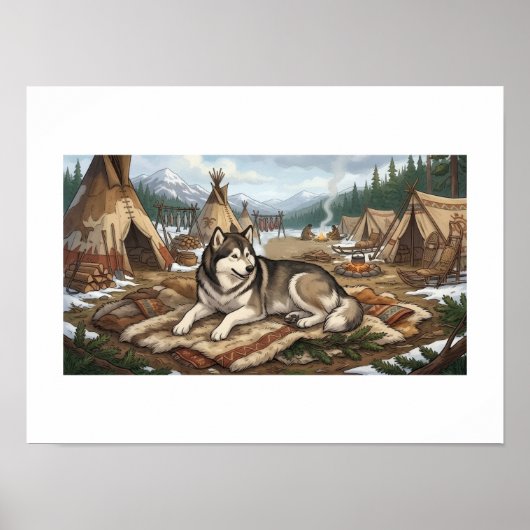 Ureinwohner Malamute Poster (Vorne)