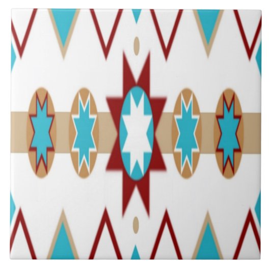 Ureinwohner-Muster-Fliese Fliese (Vorderseite)