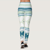 Ureinwohner-Muster: Pfau-Himmel Leggings (Rückseite)