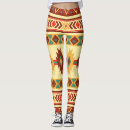 Ureinwohner-Muster: Sonnige Erdtöne Leggings
