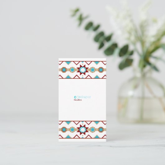 Ureinwohner-Muster Visitenkarte (Stehend Vorderseite)