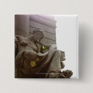 Ureinwohner-nationales Museums-Statue Button