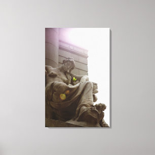 Ureinwohner-nationales Museums-Statue Leinwanddruck