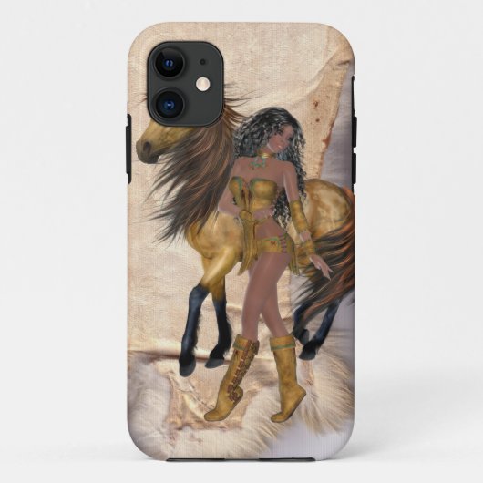 Ureinwohner-Prinzessin und Pferd Case-Mate iPhone Hülle (Rückseite)