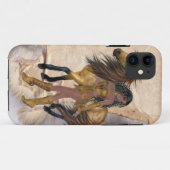 Ureinwohner-Prinzessin und Pferd Case-Mate iPhone Hülle (Rückseite (Horizontal))