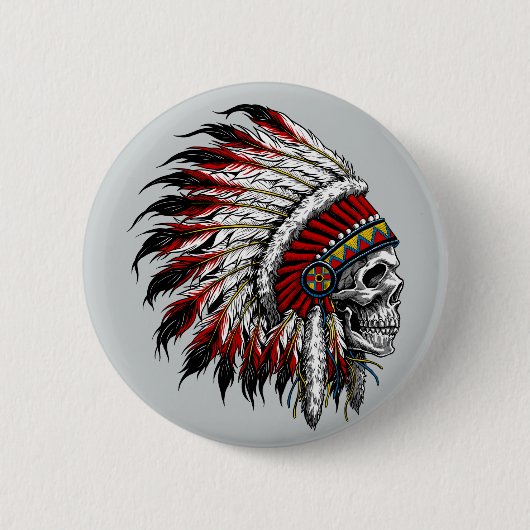 Ureinwohner-Schädelknopf Button (Vorderseite)