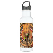 Ureinwohner-Schild Edelstahlflasche (Vorderseite)