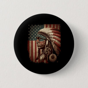Ureinwohner Stammes-Cg Native American Indian Button