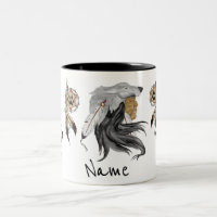 Ureinwohner-Stammes- Wolf-Geist-Kaffeetasse