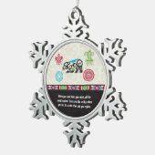 Ureinwohner-Symbole und Klugheit - Bär Schneeflocken Zinn-Ornament (Rechts)