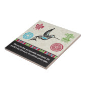 Ureinwohner-Symbole und Klugheit - Kolibri Fliese (Seite)