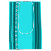 Ureinwohner-Thunderbird-Türkis-Geschenk-Tasche Mittlere Geschenktüte (Rückseite)