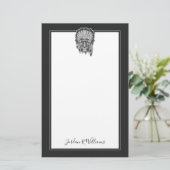 Ureinwohner-Tiger-Leiter | addieren Ihren Namen Briefpapier (Stehend Vorderseite)