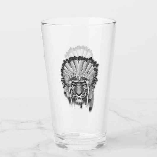 Ureinwohner-Tiger-Leiter Glas (Vorderseite)