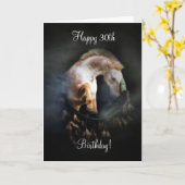 Ureinwohner-Traum-Fänger u. Pferd 30. Bday Karte (Gelbe Blume)