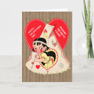 Ureinwohner-Valentinstag-Karte Feiertagskarte
