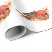 Ureinwohner-Wolf-Clan-Cherokee indischer Krieger Geschenkpapier (Rolleneckpunkt)