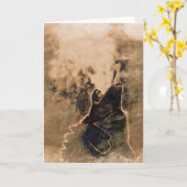 Ureinwohner-Wolf-Gruß-Karte Karte (Gelbe Blume)