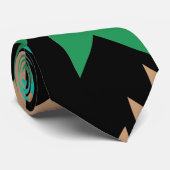 Ureinwohnerformen im Grün und im Braun Krawatte (Gerollt)